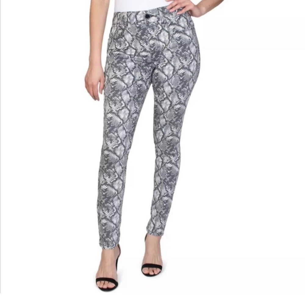 Seven 7 Jeans Tummyless Snake Print Skinny Jeans Size 6 Slimming Control Panel